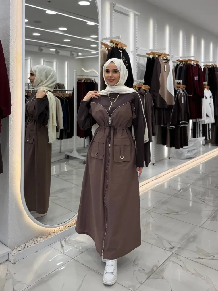 [869-37812-38] فستان - بني (38)