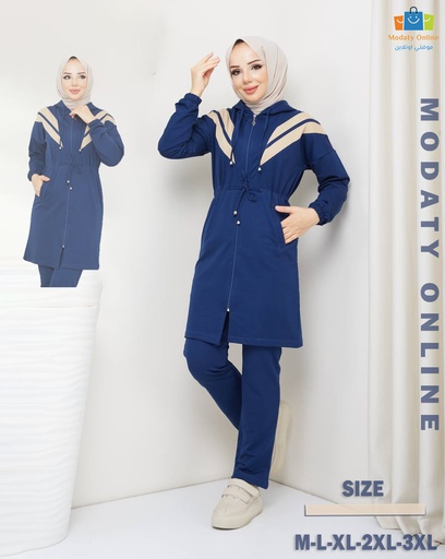 [1103035-499-D-Blue-M] Tracksuit Set Cotton D-Blue (M)