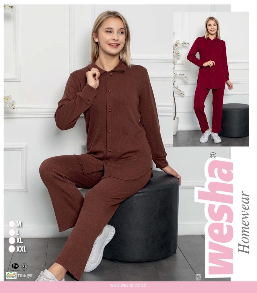 [112024-8004-M-2] Two suit pieces With buttons D-RED (M)