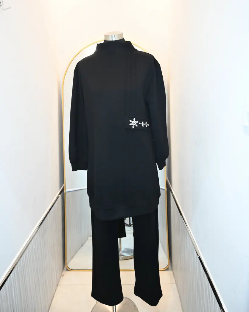 [869-5736-S] Two Piece Set - Black  (S)